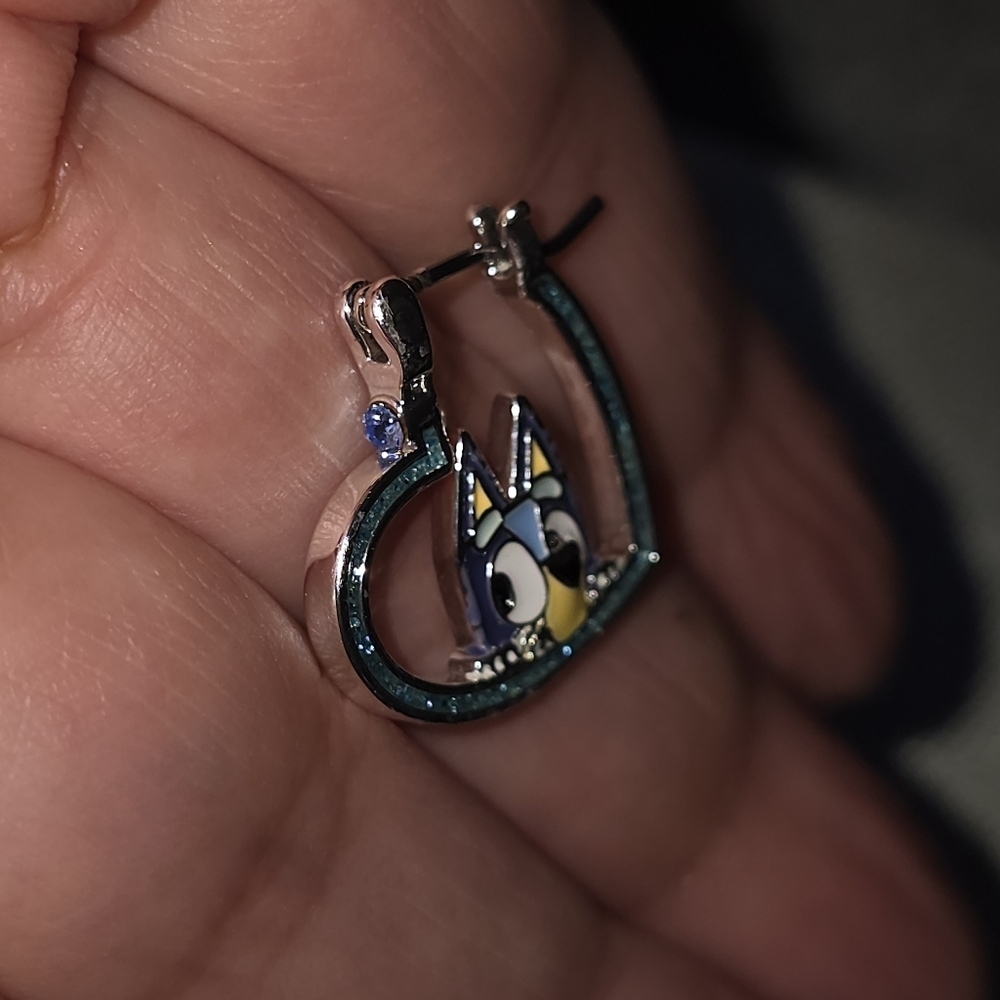 Bluey Silver Plated Kids Earrings - Picture 6 of 9